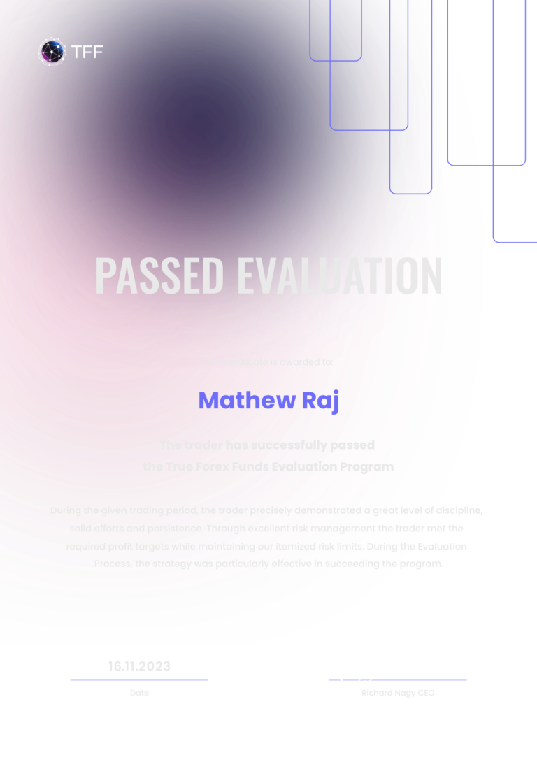 Mathew Raj - TFF - Passed Evaluation Certificate